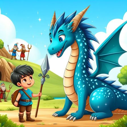 blue dragon and shepherd boy