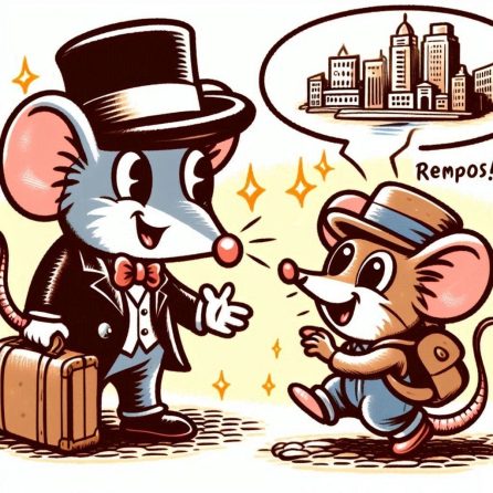 country mouse goes to the town