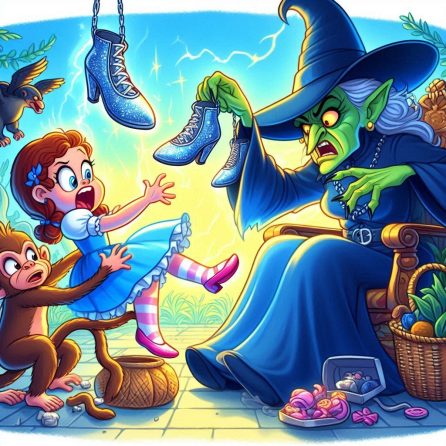 Dorothy and witch fight