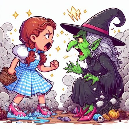 Dorothy kills the wicked witch of the west