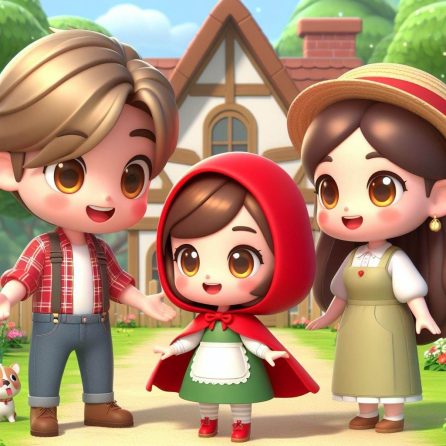 little riding hood and her parents